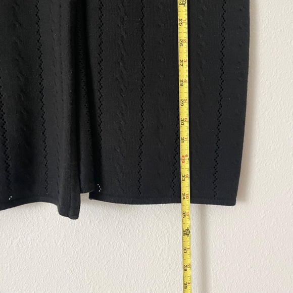 Madison Studio Black V-Neck Long Sweater Button Up Elbow Length Sleeve Sz Med - Picture 11 of 16
